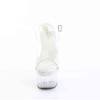 Pleaser - ADORE708MLS Ankle strap sandal - White/Transparent Product image